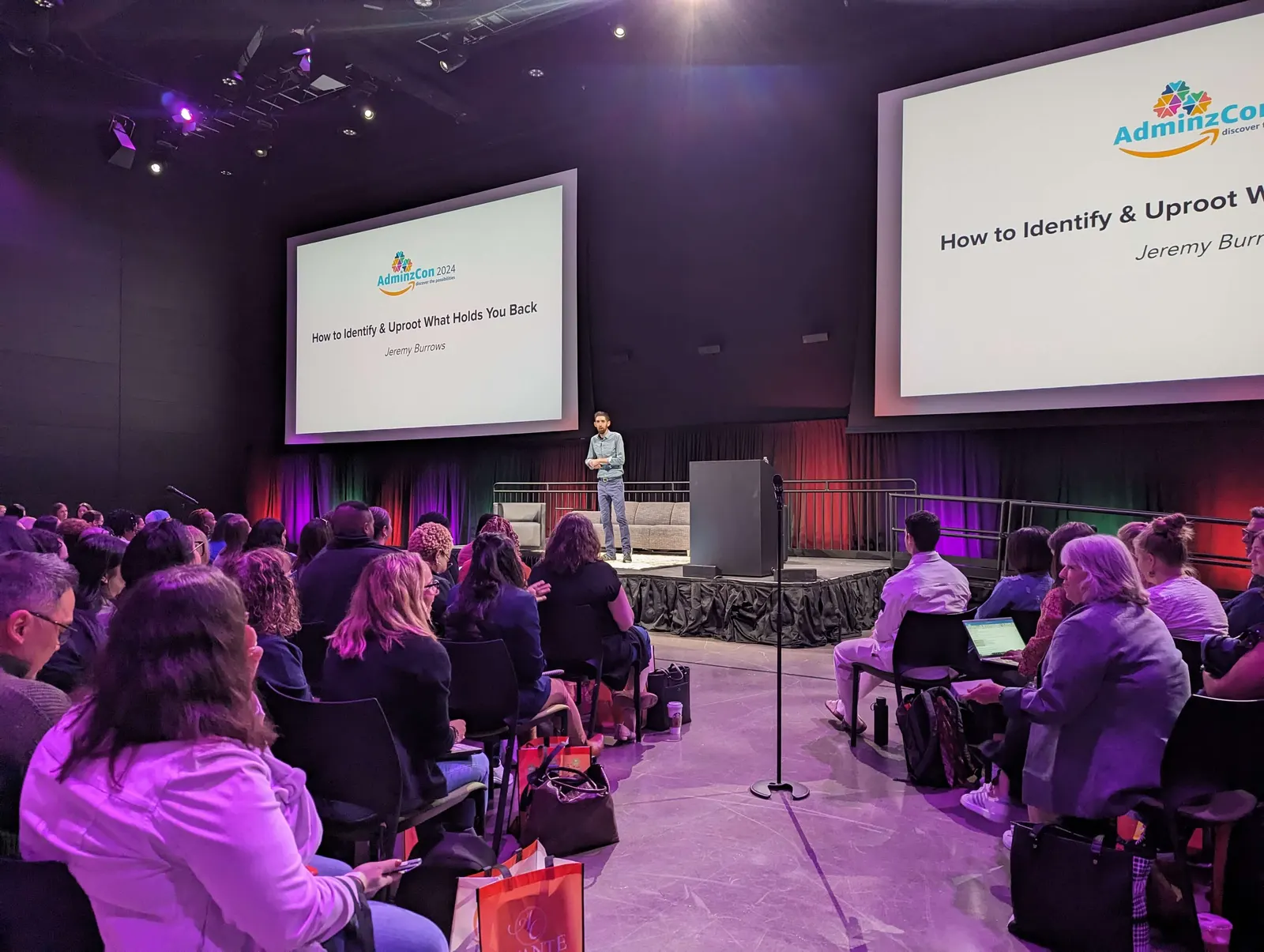Jeremy Burrows speaking at Amazon AdminzCon