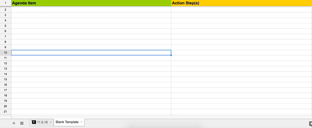 meeting agenda template screenshot go burrows